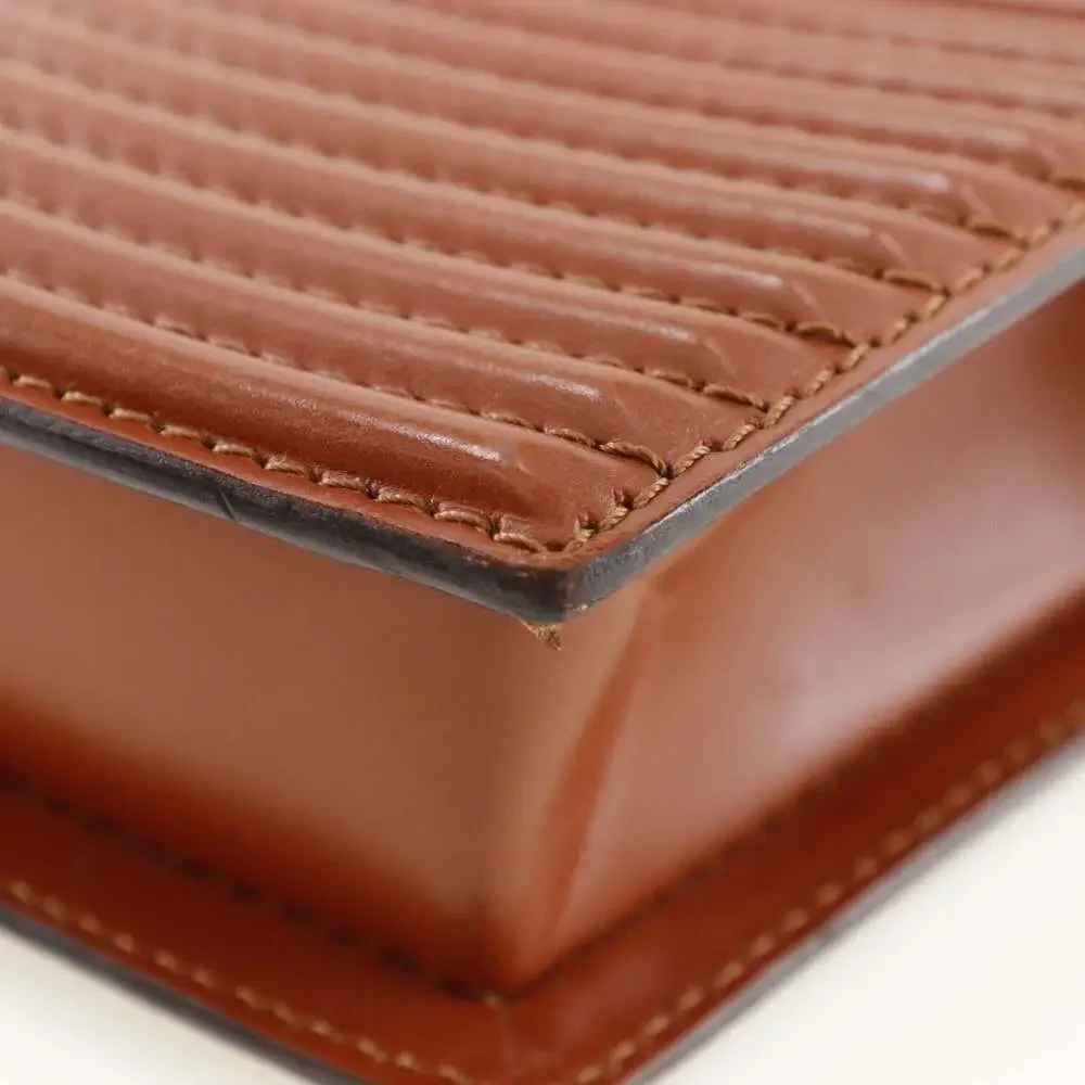 LOUIS VUITTON Brown Leather Shoulder Bag